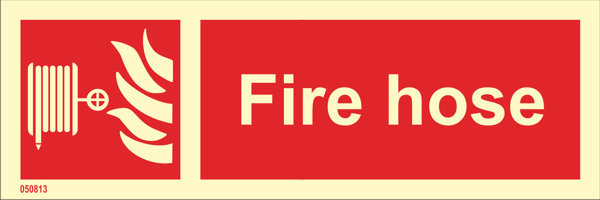 Fire sign "Fire Hose (with text)" - IMPA 33.6144