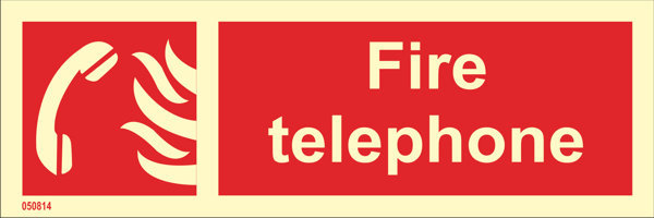 Fire sign "Fire telephone (with text)" - IMPA 33.6157