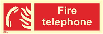 Fire sign "Fire telephone (with text)" - IMPA 33.6157