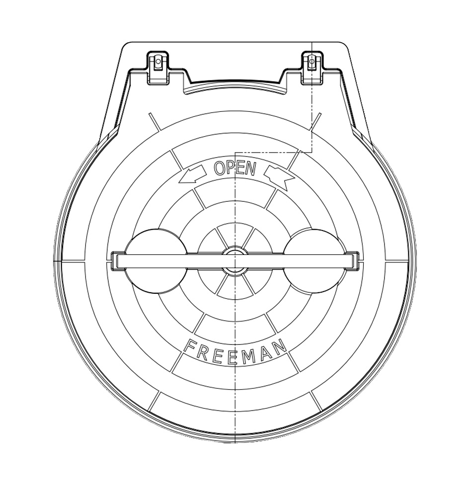 Freeman Marine modell 20-H (20" fri öppning) - 3