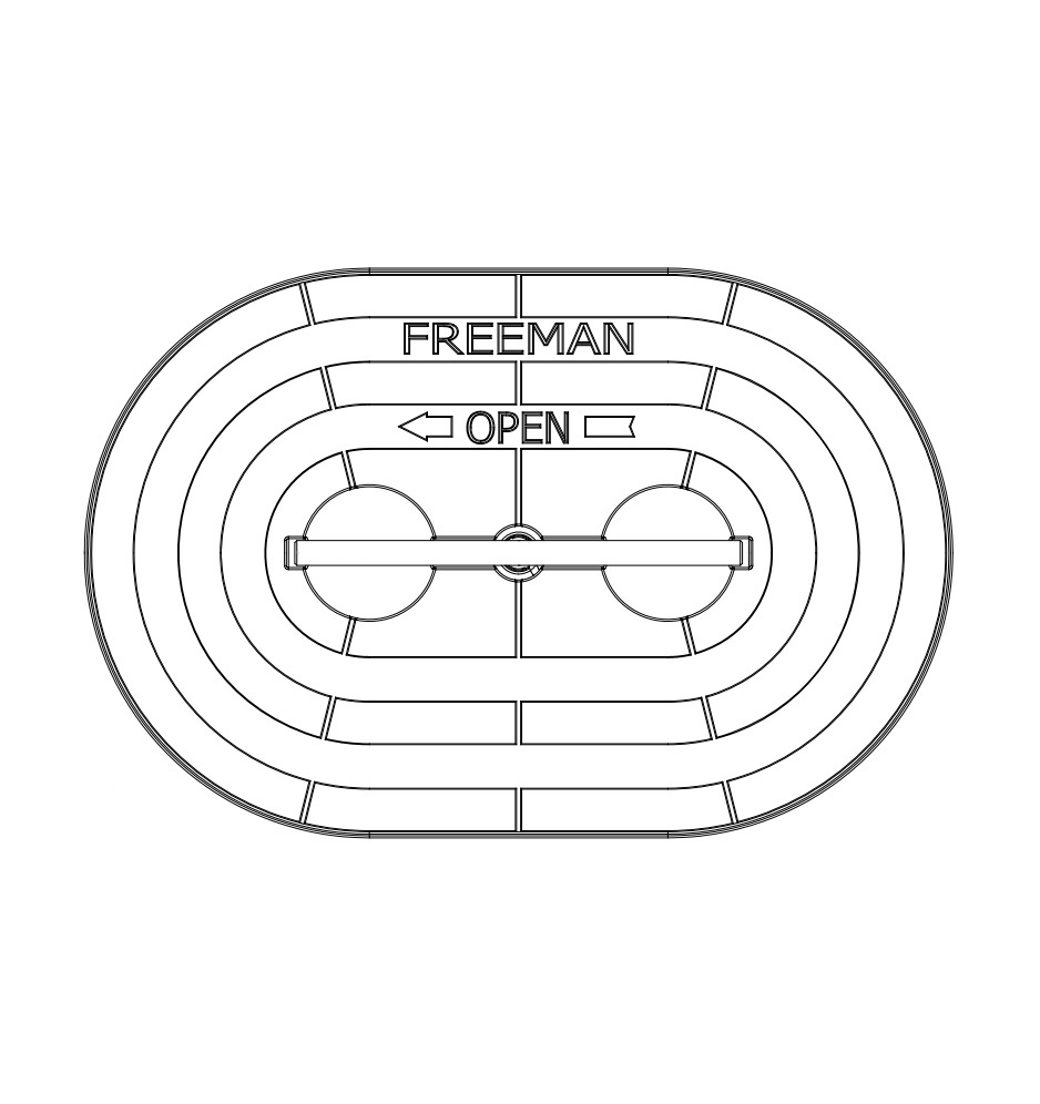 Freeman Marine modell 1218 (12" x 18" fri öppning)