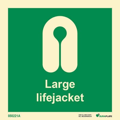 IMO sign "Large lifejacket" - IMPA 33.4143