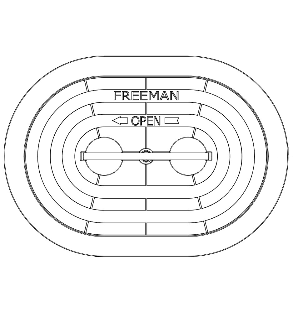 Freeman Marine modell 1524 (15" x 24" fri öppning) - 2