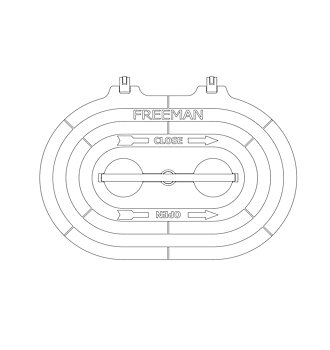 Freeman Marine modell 1218-H (12" x 18" fri öppning)