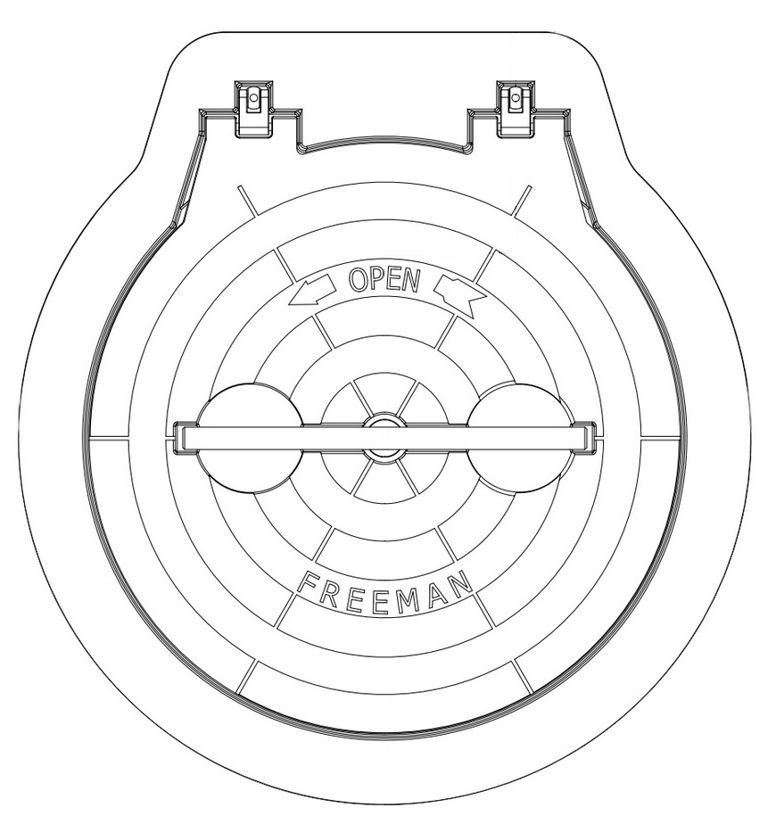 Freeman Marine modell 24-HK (24" fri öppning) - 2