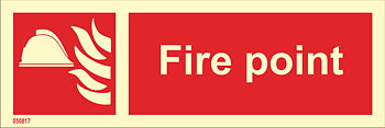 Brandskylt "Fire point (med text)" - IMPA 33.6147