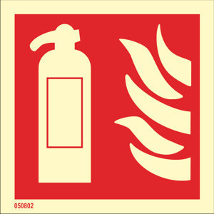 Fire sign "Fire extinguisher" - IMPA 33.6100