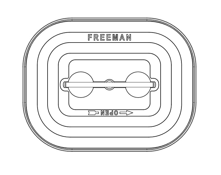 Freeman Marine modell 2428K (24" x 28" fri öppning) - 3