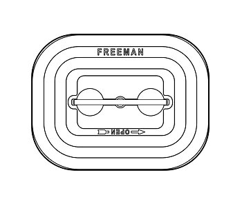 Freeman Marine modell 2428K (24" x 28" fri öppning)