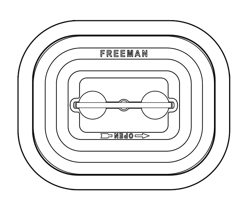 Freeman Marine modell 3036K (30" x 36" fri öppning) - 2