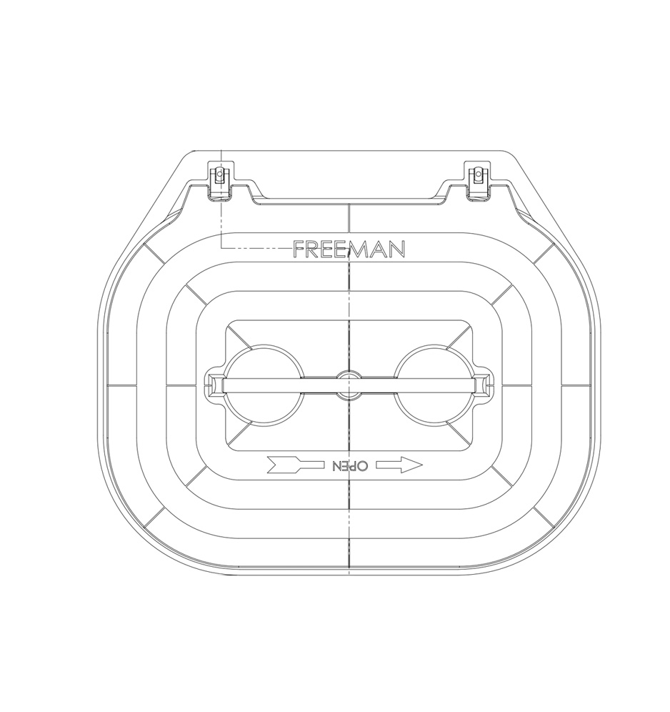 Freeman Marine modell 1824-HK (18" x 24" fri öppning) - 3