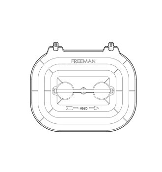 Freeman Marine modell 2428-HK (24" x 28" fri öppning)