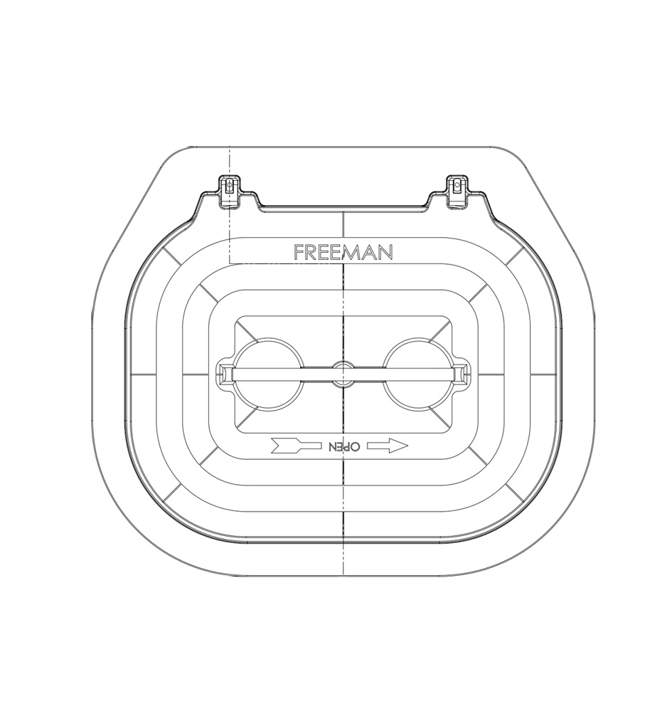 Freeman Marine modell 2428-HK (24" x 28" fri öppning) - 2