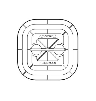Freeman Marine modell 2020K (20" x 20" fri öppning)