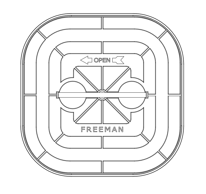 Freeman Marine modell 2020K (20" x 20" fri öppning) - 3