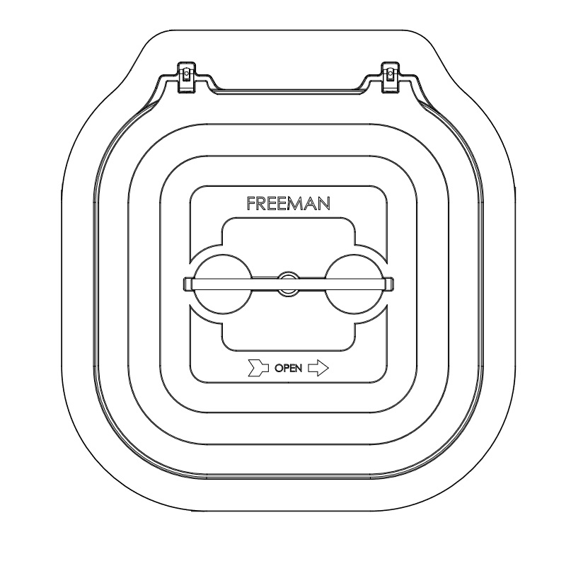 Freeman Marine modell 2222-HK (22" x 22" fri öppning) - 2