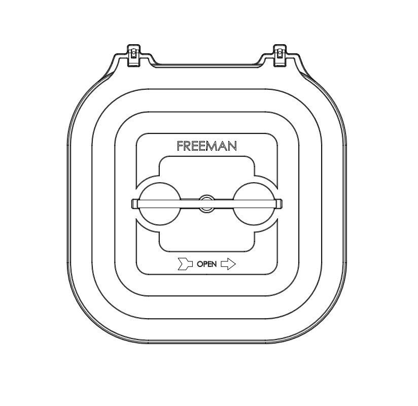 Freeman Marine modell 2424-HK (24" x 24" fri öppning)
