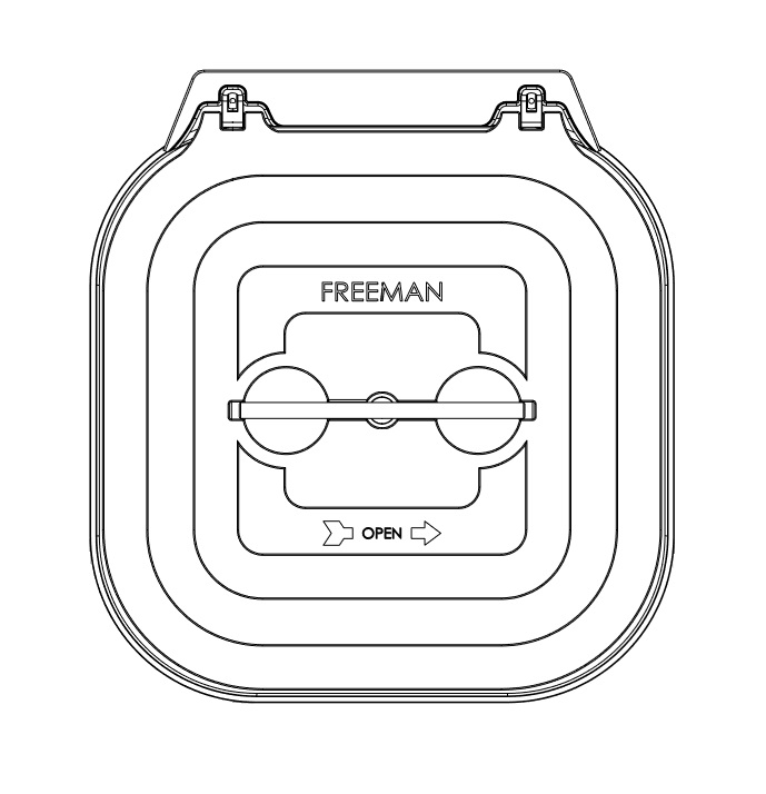 Freeman Marine modell 2424-HK (24" x 24" fri öppning) - 3