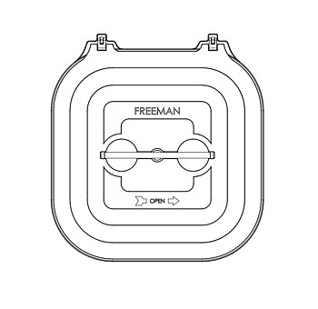 Freeman Marine modell 3030-HK (30" x 30" fri öppning)