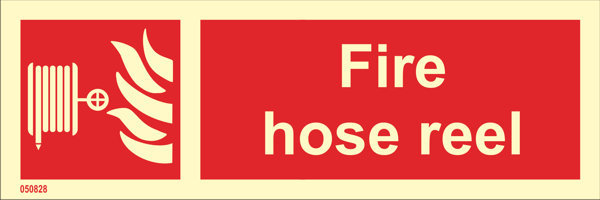 Fire sign "Fire Hose Reel (with text)" - IMPA 33.6145