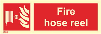 Fire sign "Fire Hose Reel (with text)" - IMPA 33.6145