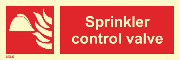 Fire sign "Sprinkler control valve" - IMPA 33.6153