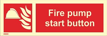 Fire sign "Fire pump start button" - IMPA 33.6159
