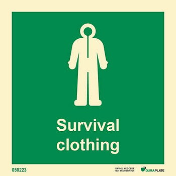 IMO sign "Survival clothing" - IMPA 33.4112