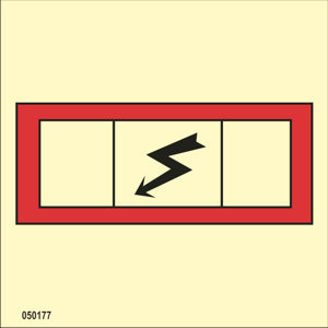 IMO A.654(16) Fire Control-skylt "Emergency switchboard" - IMPA 33.6077