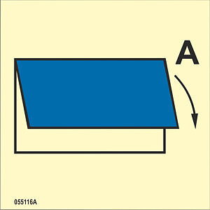ISO 17631 Fire Control-skylt "Closing device for the accommodation ventilation inlet or outlet" - IMPA 33.6787
