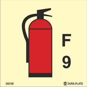 IMO A.654(16) Fire Control-skylt "Foam fire extinguisher (9) kg" - IMPA 33.6080