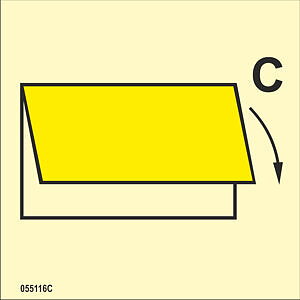 ISO 17631 Fire Control sign "Closing device for cargo spaces ventilation inlet or outlet" - IMPA 33.6789