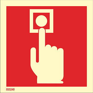 ISO 17631 Fire Control sign "Manually operated call point" - IMPA 33.6101