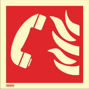 Fire sign "Emergency phone" - IMPA 33.6104
