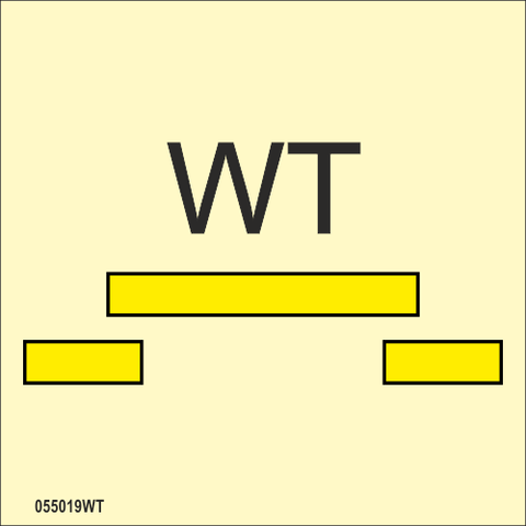 ISO 17631 Fire Control sign "B class watertight sliding fire door" - IMPA 33.6770