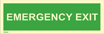 Riktningsanvisningsskylt "Emergency exit"