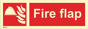Fire sign "Fire flap" - IMPA 33.6160