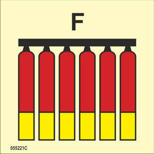 ISO 17631 Fire Control sign "Fixed foam fire extinguishing battery" - IMPA 33.6829