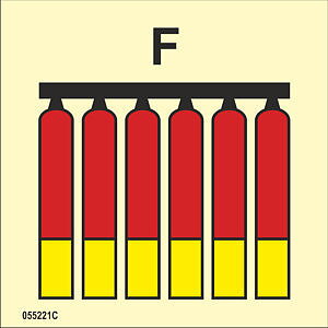 ISO 17631 Fire Control sign "Fixed foam fire extinguishing battery" - IMPA 33.6829