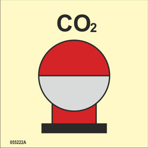 ISO 17631 Fire Control sign "CO2 bottles in protected area" - IMPA 33.6832