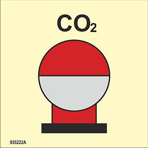 ISO 17631 Fire Control sign "CO2 bottles in protected area" - IMPA 33.6832