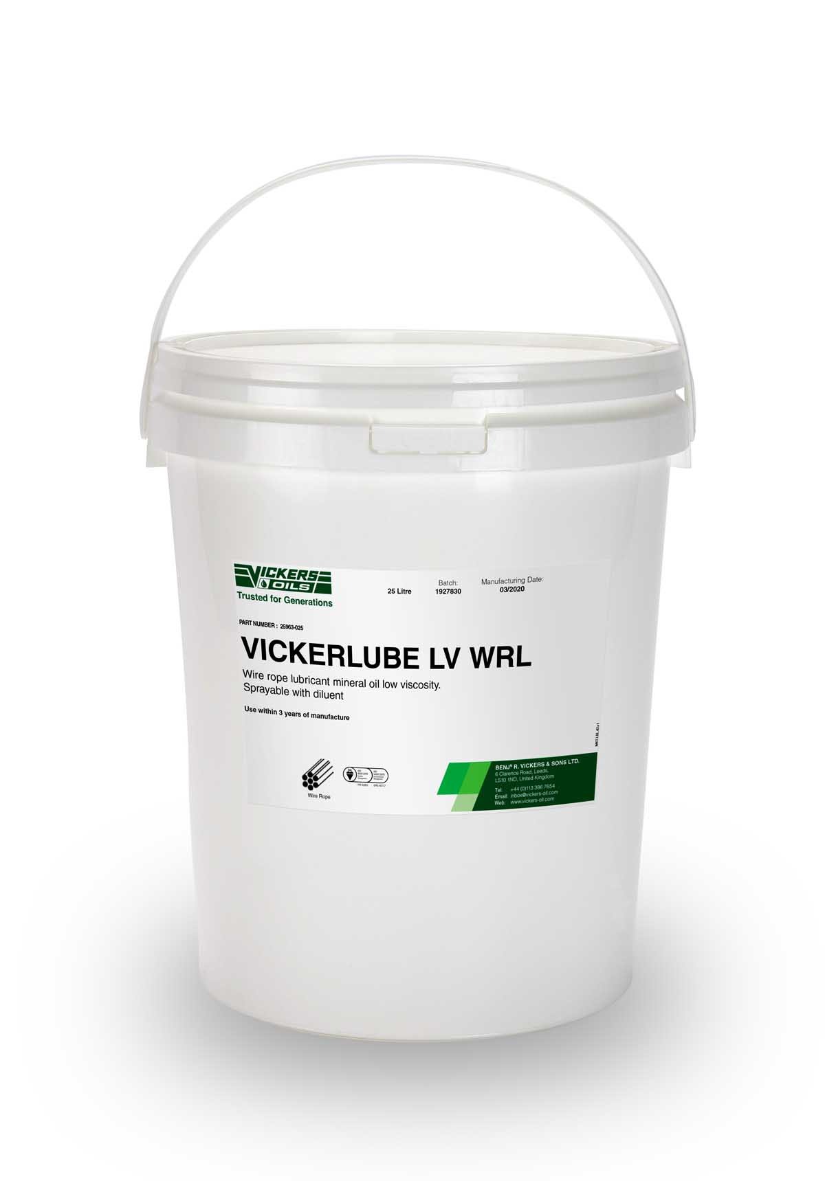 Vickers Oils Vickerlube LV WRL