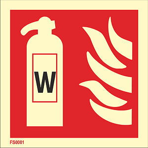 Fire sign "Fire extinguisher (water)"