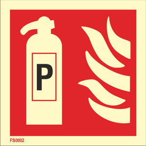 Fire sign "Fire extinguisher (powder)"