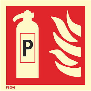 Fire sign "Fire extinguisher (powder)"