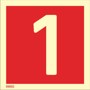 Fire sign "1" - IMPA 33.6251