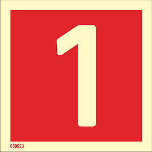 Fire sign "1" - IMPA 33.6251