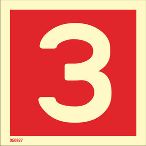 Fire sign "3" - IMPA 33.6253