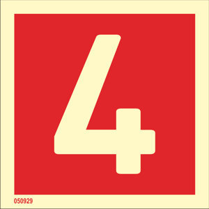 Fire sign "4" - IMPA 33.6254