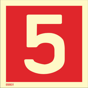 Fire sign "5" - IMPA 33.6255